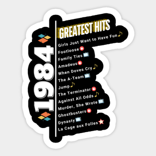 1984 Time Capsule Era - Front & Back - Retro Pop Culture Sticker